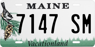 ME license plate 7147SM