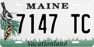 ME license plate 7147TC