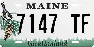 ME license plate 7147TF