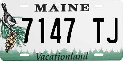 ME license plate 7147TJ