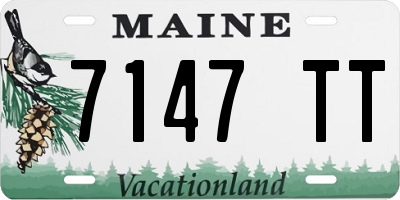 ME license plate 7147TT
