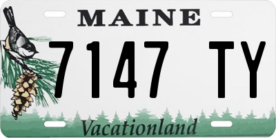 ME license plate 7147TY