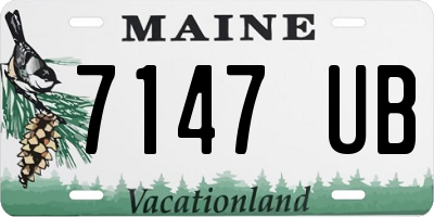 ME license plate 7147UB
