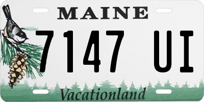 ME license plate 7147UI