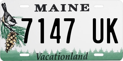 ME license plate 7147UK