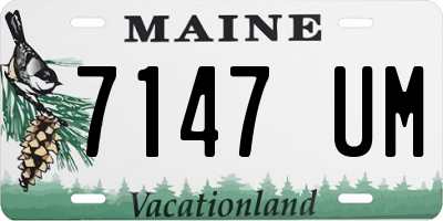 ME license plate 7147UM