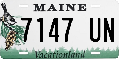 ME license plate 7147UN