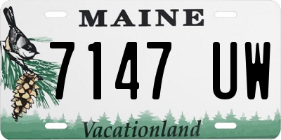 ME license plate 7147UW