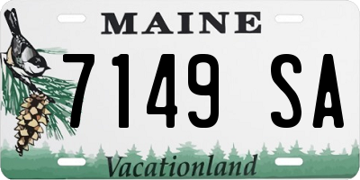 ME license plate 7149SA