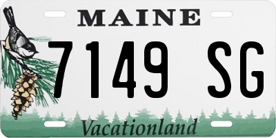 ME license plate 7149SG