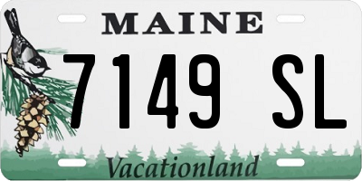 ME license plate 7149SL