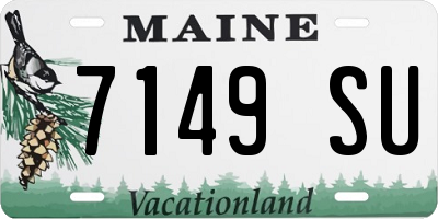 ME license plate 7149SU