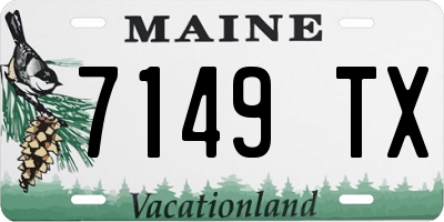 ME license plate 7149TX
