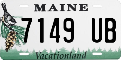 ME license plate 7149UB