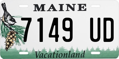 ME license plate 7149UD