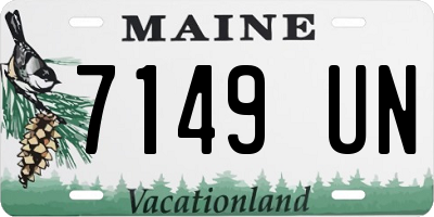 ME license plate 7149UN