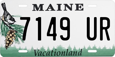 ME license plate 7149UR