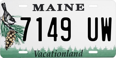 ME license plate 7149UW