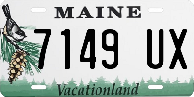 ME license plate 7149UX