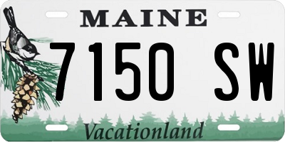 ME license plate 7150SW