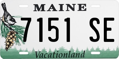 ME license plate 7151SE