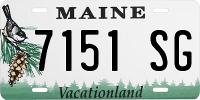 ME license plate 7151SG
