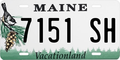ME license plate 7151SH