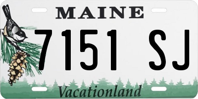 ME license plate 7151SJ