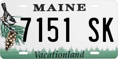 ME license plate 7151SK