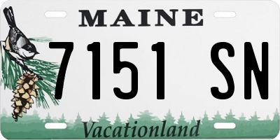 ME license plate 7151SN
