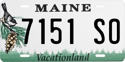 ME license plate 7151SO