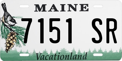 ME license plate 7151SR