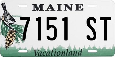 ME license plate 7151ST