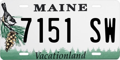 ME license plate 7151SW
