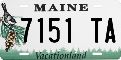 ME license plate 7151TA