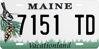 ME license plate 7151TD