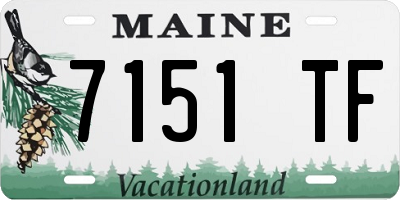 ME license plate 7151TF
