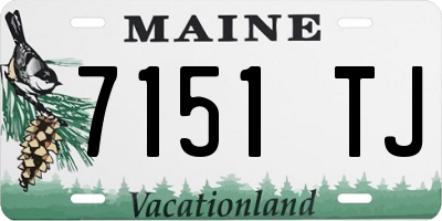 ME license plate 7151TJ