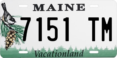 ME license plate 7151TM