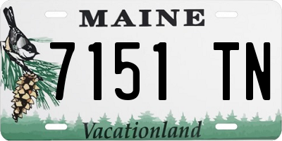 ME license plate 7151TN