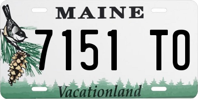 ME license plate 7151TO