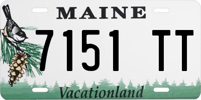 ME license plate 7151TT