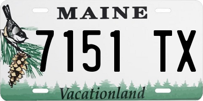 ME license plate 7151TX