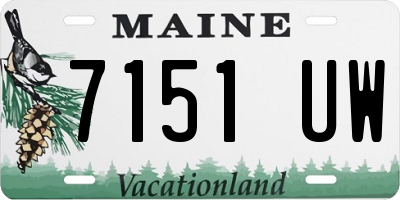 ME license plate 7151UW