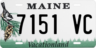 ME license plate 7151VC