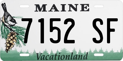 ME license plate 7152SF
