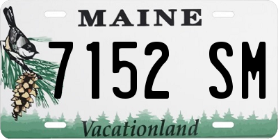 ME license plate 7152SM