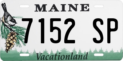 ME license plate 7152SP
