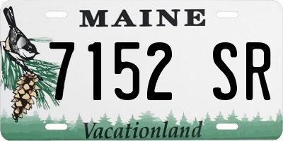 ME license plate 7152SR