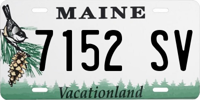 ME license plate 7152SV
